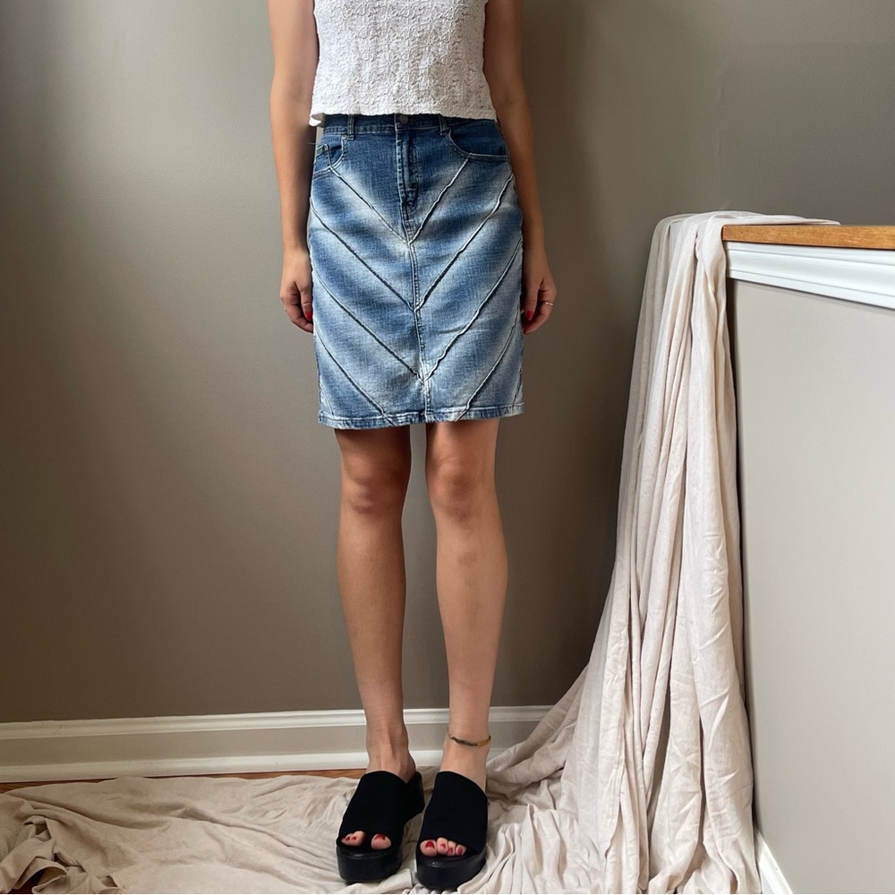 Vintage London Blue Denim Skirt
